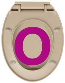 Tampo sanita oval fecho suave e remoção rápida cor bege