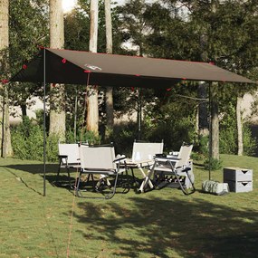 Lona de campismo 506x306 cm impermeável castanho