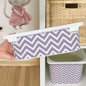 Autocolante para caixa IKEA TROFAST - Chevron roxo (ziguezague)