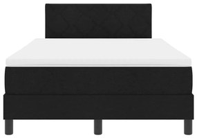 Cama Box com Colchão e Luz LED Preta 120x200 cm Tecido