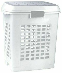 Cesto de Roupa Suja Branco 50 L (4 Unidades)