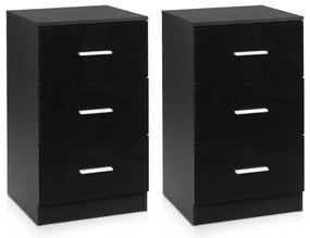 Cômoda de madeira com 3 gavetas e dispositivo antitombamento - Cinza