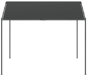 Tenda com toldo 3x3 m aço e tecido antracite