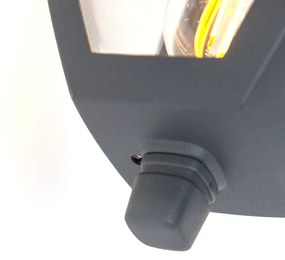 Lanterna externa clássica com parede cinza escuro IP44 - Platar Moderno