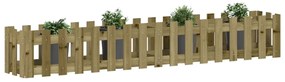 Canteiro elevado c/ design cerca 200x30x30 cm pinho impregnado