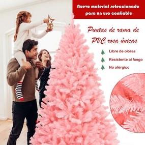 Árvore de Natal de 2,25 m com cor de cereja, aspeto frondoso e 1258 ramos Fácil de montar Perfeita como decoração