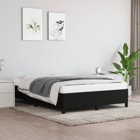 Estrutura de cama sem colchão 140x200 cm tecido preto