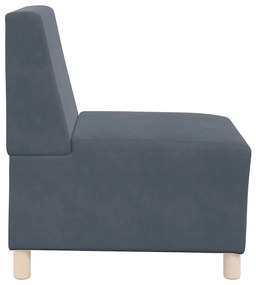 Poltrona sem braços 55 cm veludo verde-escuro