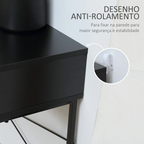 Mesa Consola 100x30x75cm Mesa de Entrada Moderno com 2 Gavetas de Arma