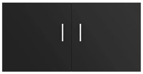 Armário de parede 80x39x40 cm derivados de madeira preto