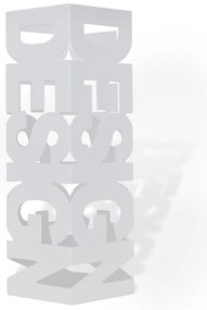 Suporte guarda-chuvas/de armazenamento quadrado branco aço 48,5 cm