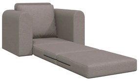 Sofá Cama de Piso 2-em-1 Taupe 98x71x83 cm Tecido