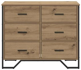 Cômoda Carvalho Artesanal 91x35.5x74.5 cm Madeira Ingenerada