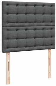 Estrutura cama otomana colchão 120x200cm tecido cinzento escuro