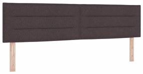 Cama Box Marrom Escuro e Branco 180 x 200 cm Poliéster