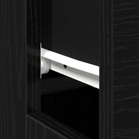 Escrivaninha de Carvalho Preto - 100x50x75 cm - Feita de Madeira de En