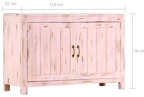 Aparador 110x35x70 cm madeira de mangueira maciça rosa-claro