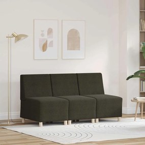 vidaXL Cadeira Sofa 3 pcs Verde 55 cm Couro camurça sintético