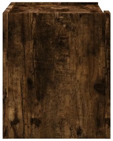 Mesas de cabeceira de parede 2 pcs 45x30x35 cm carvalho fumado