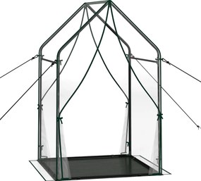 Miniestufa de Jardim, 90,5 x 90,5 x 152,5 cm, Resistente ao Vento, Transparente