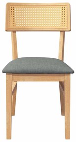 Cadeiras de jantar com almofadões 2 pcs madeira maciça