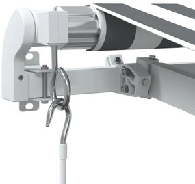 Toldo retrátil manual com luzes LED 400x300cm antracite/branco