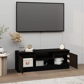 Móvel de TV com porta 102x30x36 cm preto