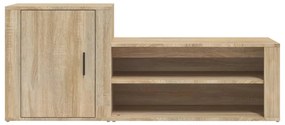 Sapateira 130x35x54 cm derivados de madeira carvalho sonoma