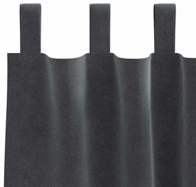 Cortinas Blackout vidaXL com Laços para Pendurar 2 pcs Veludo Cinza Cl