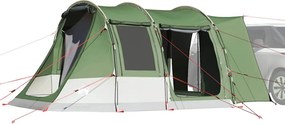 vidaXL Tenda de carro para 2 pessoas impermeável verde