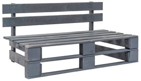 6 pcs conj. lounge paletes c/ almofadões pinho impregnado cinza
