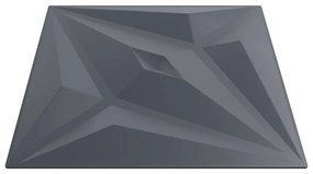 Painéis de parede 12 pcs 50x50 cm 3m² XPS estrela cinzento