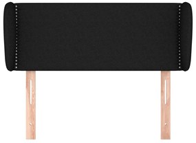 Cabeceira de cama c/ abas tecido 83x23x78/88 cm preto