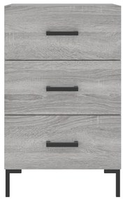 Mesa de cabeceira 40x40x66 cm derivados madeira cinzento sonoma