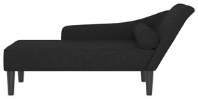 Chaise lounge com almofadões tecido preto