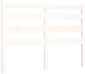 Cama sem colchão 140x200 cm madeira de pinho maciça branco