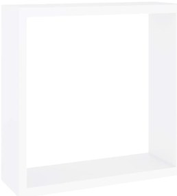 Prateleiras de parede em forma de cubo 3 pcs MDF branco