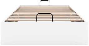 Estrutura de cama otomana sem colchão 90x200 cm branca