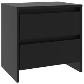 Mesas de cabeceira 2 pcs 45x34,5x44,5 cm aglomerado preto