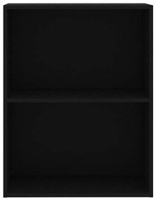 Estante com 2 prateleiras 60x30x76,5 cm contraplacado preto