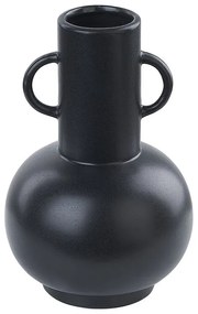 Vaso em cerâmica preta 26 cm PEREA Beliani