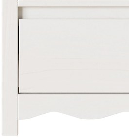 Aparador de TV vidaXL "DRAMMEN" Branco 99x43x55 cm Madeira Sólida de P