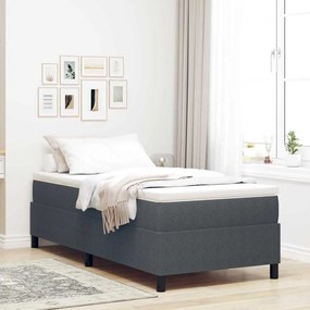 Cama Box vidaXL Cinza Escuro 80x200 cm Tecido Cotelê