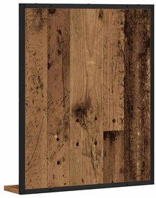 Espelho de Banheiro vidaXL Madeira Velha 50x12x60 cm Madeira Ingeneriz