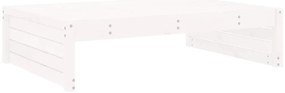 Apoio de pés para jardim 120x80 cm pinho maciço branco