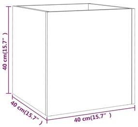 Vaso/floreira 40x40x40 cm derivados de madeira branco