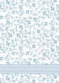Jogo de toalhas de banho 3 peças 100% algodão 550gr./m2 - Vintage Floral Lasa Home: Azul