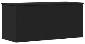 Caixa de arrumação 100x42x46 cm derivados de madeira preto