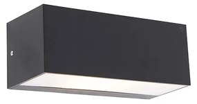LED Candeeiro de parede moderno inteligente preto IP65 com WiFi A60 - Houks Moderno