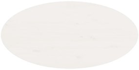 Mesa de centro 80x40x35 cm madeira de pinho maciça branco